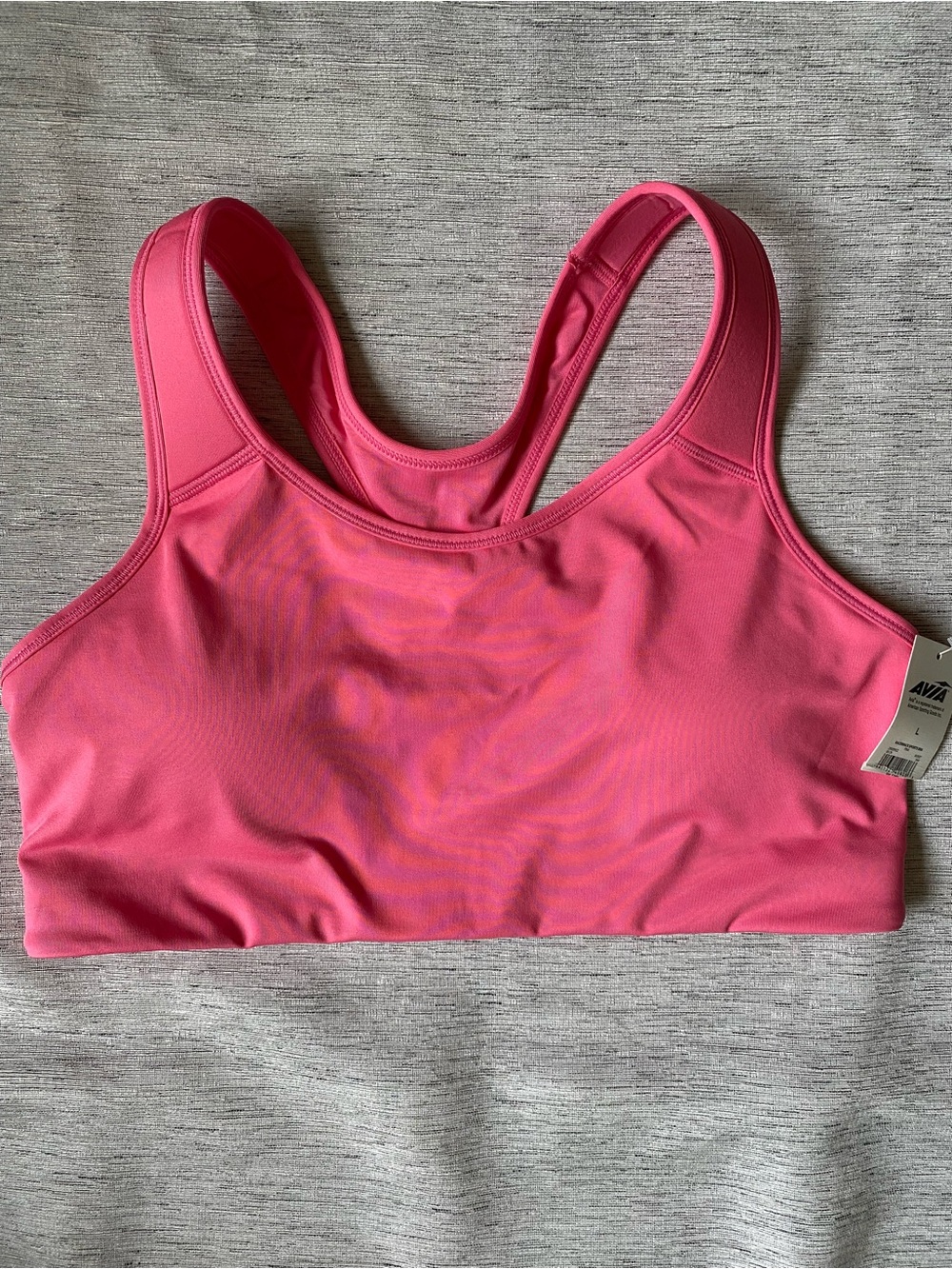 Avia Hot Pink Racerback Sports Bra NWT L розовый